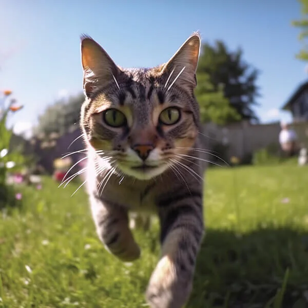 cat in grass